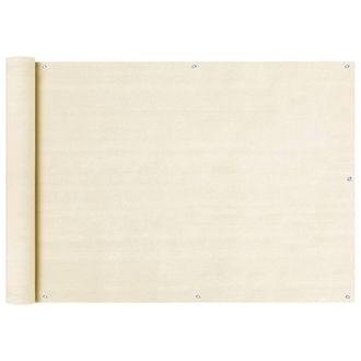Berkfield Home Balcony Screen Cream 75x300 cm HDPE in Beige