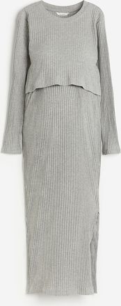 H&M MAMA 2-teiliges geripptes Set - Grau