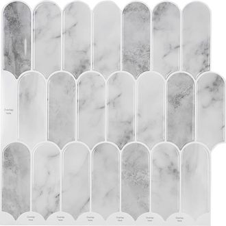 vidaXL Loseta De Pluma 10 Uds. M&aacute;rmol Gris 30 X 30 Cm Vidaxl
