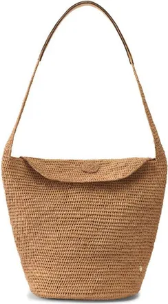 Helen Kaminski Yala Crochet Raffia Shoulder Bag in Nougat/caramel at Nordstrom