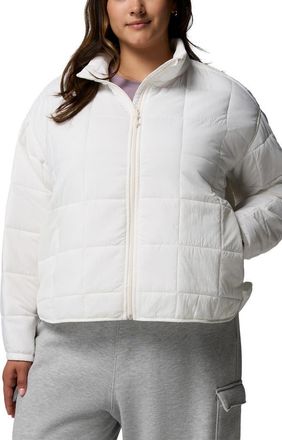 Columbia Sienna Hill Water Repellent Quilted Nylon Jacket in Sea Salt at Nordstrom, Size 1X