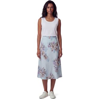 Lords of Harlech Exotic Floral Womens Midi Skirt in Exotic Floral Teal at Nordstrom, Size 12