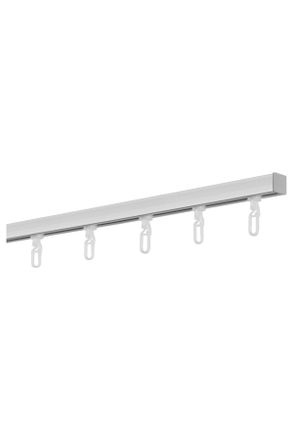 Homeware Vorhangschiene, Alufarben, Metall, 200 cm, Heimtextilien, Vorh&auml;nge, Vorhangschienen