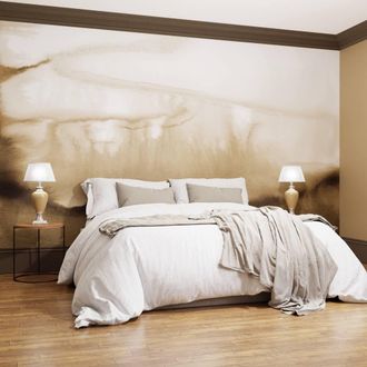 Superfresco Easy Watercolour Landscape Neutral Print To Order 3m x 2.8m Mural in Beige