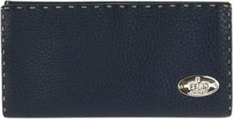 Fendi Pre-owned Wallets, male, Black, Size: ONE SIZE Pre-owned Selleria Leather Long Wallet