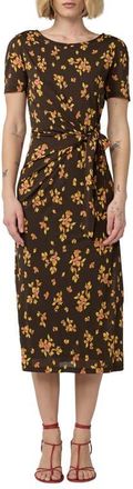 Diane Von F&uuml;rstenberg Mandy Floral Wrap Waist Midi Dress in Island Orchid Mini Bouquet at Nordstrom, Size Xx-Small