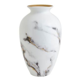 Prouna Marble Venice Fog 12 Inch Urn Vase in White at Nordstrom