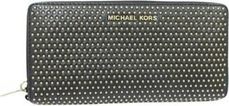 Michael Kors Pre-owned Stud Lange Portemonnee - Dames - Vintage Accessoires - Zwart - ONE Size - Leer - Vintage