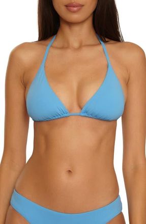 BECCA by Rebecca Virtue Color Code Triangle Bikini Top in Sky Blue at Nordstrom, Size Medium