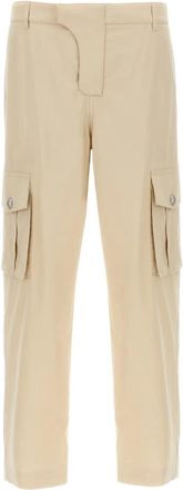 Balmain Cotton Cargo Broek - Heren - Straight fit broeken - Beige - XL - Katoen - Broeken