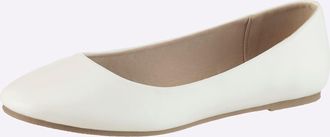 Casual Looks Ballerina CASUAL LOOKS, Damen, Gr. 36, wei&szlig;, Lederimitat, Schuhe Ballerina