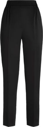 Genny Pantaloni Sartoriali Elasticizzati in Raso - - Trousers - Donna - Nero - 2XS