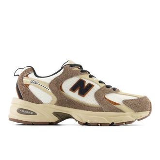 New Balance Uomo 530 in Marrone/Beige, Pelle Scamosciata/Rete, Taglia 37.5