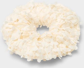 Simons Womens Flocked disc lace scrunchie