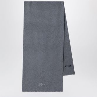 Jacquemus Dark gray wool and cashmere Tailleur scarf