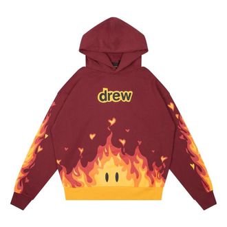 Drew House Fire Hoodie Burgundy DR-FW22-203