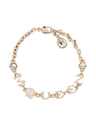 Alexander McQueen logo charm bracelet - Gold