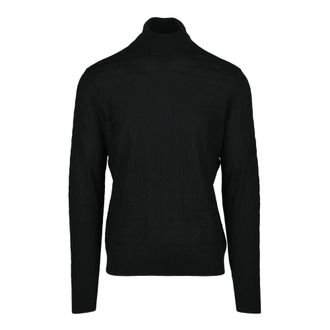 Emporio Armani Truien & Vesten, Heren, Zwart, XL, Wol, Dolcevita Turtleneck