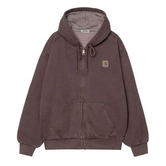 Carhartt Work in Progress Vista Hooded Sweatshirt - Heren - Vesten met rits - Bruin - L - Katoen - Hoodies & sweatvesten