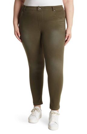 Hue Ultra Soft High Waisted Denim Leggings in Faded Forest Wash at Nordstrom, Size Large