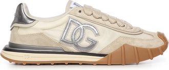 Dolce & Gabbana DG Athletic Fabric Sneakers - Heren - Sneakers - Beige - 41 EU - Leer - Schoenen