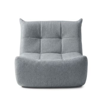 Urban Meuble Sill&oacute;n capiton&eacute; de chenilla con espuma viscoel&aacute;stica, Gris