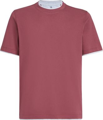 Brunello Cucinelli Faux-layering Crew-neck T-shirt