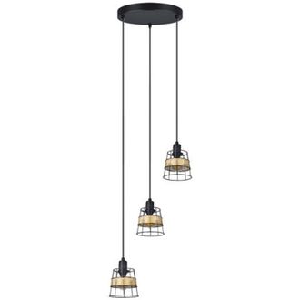 Fabrilamp Plafon Burano 3xe14 Forja/ratan Regx25x33 Cm - Fabrilamp