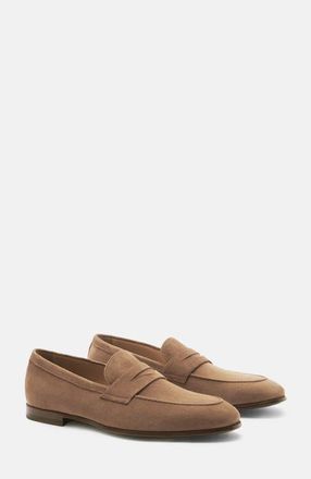 Scarosso Marzio Loafers in Tobacco - Suede at Nordstrom, Size 43.5