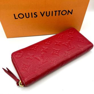 Louis Vuitton Raisin Red Color Monogram Empreinte Long Wallet (Bi-Fold) (Pre-Owned)