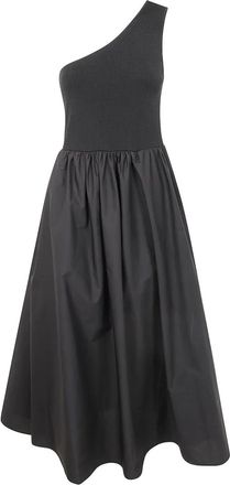 Twin-Set Abito midi monospalla - Nero