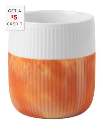 ROYAL COPENHAGEN Fluted Contrast Warm Ochre Marble Mugwith $5 Credit