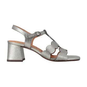 Chie Mihara High Heel Sandals, female, Gray, Size: 11 US Linaza Buckle Sandals