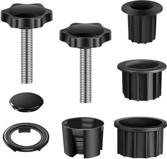 OEM Anillos Extensores Para Sombrilla - Juego De Adaptadores Para Sombrilla - Estabilizador De Sombrilla - Ajuste Universal - 6 X 55 X 55 Cm - Negro