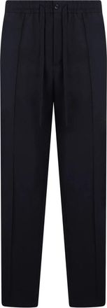 Valentino Garavani Trainingsbroeken met elastische taille - Heren - Sweatpants - Blauw - L - Wol - Broeken