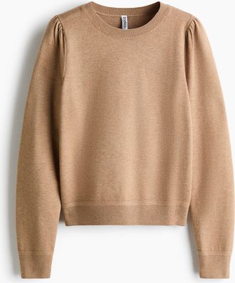 H&M Pullover mit Puffärmeln - Beige
