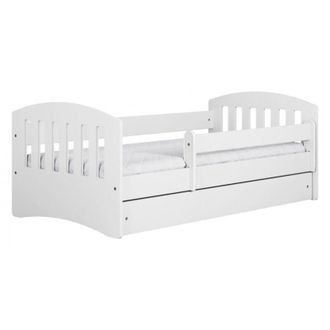 Topeshop CLASSICO - Letto completo bianco per bambini 160 x 80 cm base + materasso + cassettiera
