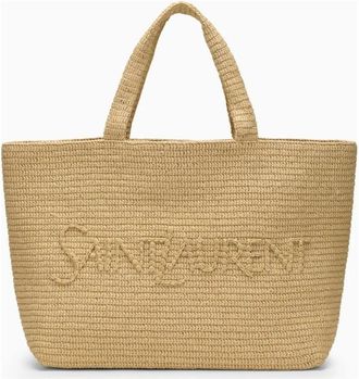 Saint Laurent Raffia Tote Bag