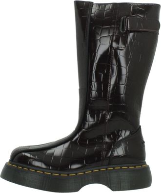 Dr. Martens Buzz Hi Croc Emboss laarzen - Dames - Schoenen - Rood - Maat: 39 EU Leer