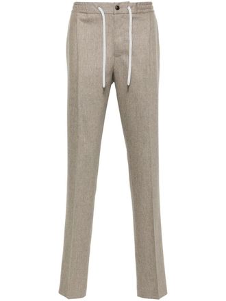 Pantaloni Torino pleated trousers - men - Elastane/Virgin Wool/Cashmere - 52 - Neutrals
