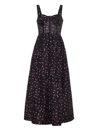 Cara Cara Pheobe midi dress - women - Linen/Flax/Silk - 0 - Black