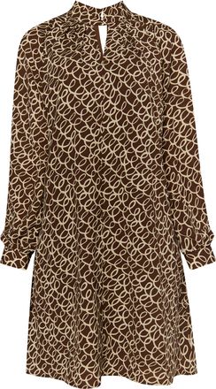 Dreimaster Dreimaster Jurk lange mouw Dames bruin beige