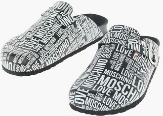 Moschino LOVE MOSCHINO all over printed logo two-tone BIRKI30 sandals size 36