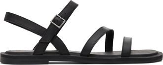 Toms Toms Kira Womens Ankle Strap Sandals Black Leather - Size UK 3