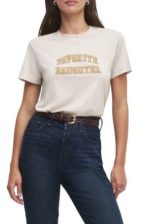 Favorite Daughter The Collegiate Classic Graphic T-Shirt in Stone/Dijon at Nordstrom, Size X-Small