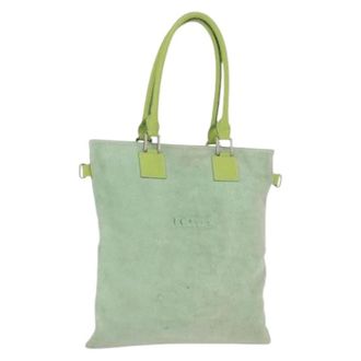 Loewe Pre-owned Tote Bag - Dames - Vintage Shopper - Groen - ONE Size - Su&egrave;de - Vintage