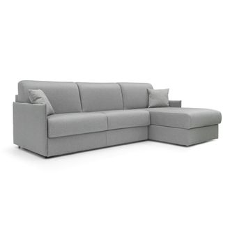 Divani.Store Sof&aacute; esquinero convertible impermeable 232 cm derecho gris