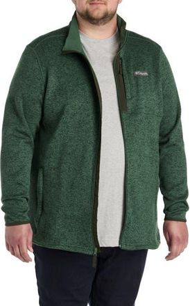 Columbia Sweater Weather Full-Zip Fleece Jacket in Rainforest Heather at Nordstrom, Size 4X Big