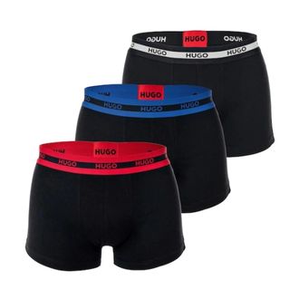 HUGO BOSS Ondergoed, Heren, Zwart, XL, Katoen, Tripack Boxer Stretch