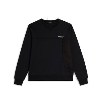 Freddy Felpa Uomo Girocollo in French Terry con Taschino Zippato